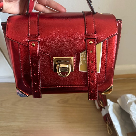 Michael Kors Metallic Red Bag - Picture 12 of 16